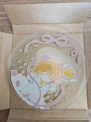 Pratinho de vidro da Sakura Card Captor do Japão <br><br>Diametro: 10,5cm