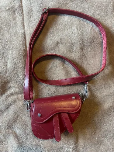Bolsa lateral vermelha, tamanho pequeno 