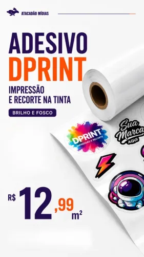 Adesivo Dprint Branco Brilho ou Fosco