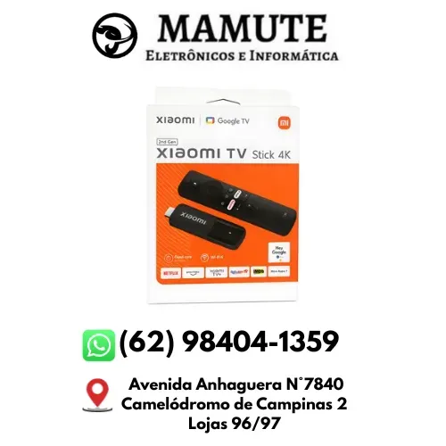 Xiaomi Tv Stick 4k (2ª Geração) Mdz-33-aa Wi-fi 6 Quad-core 2.5 Ghz, 2 Gb Ram, 8 Gb Armaze