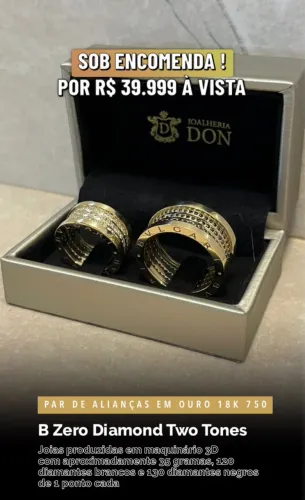 PAR DE ALIANÇAS EM OURO 18k 750
