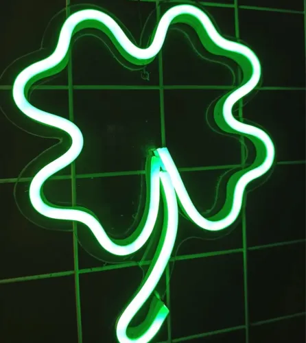 SUPER OFERTA QUEIMA DE COLEÇÃO Luminoso Led neon Trevo de quatro folhas