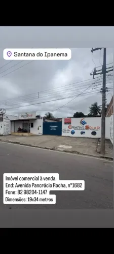 Imóvel em Santana do Ipanema, 19x34, 646m2