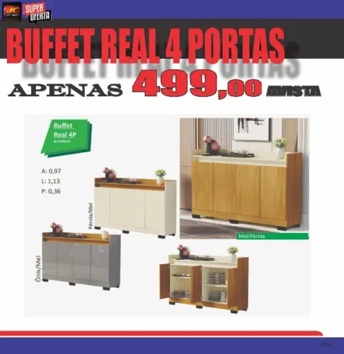 BUFFET REAL 4 PORTAS PROMOÇÃO