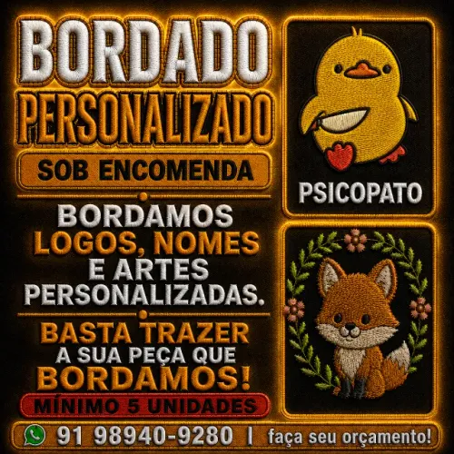 Bordado Personalizado Sob Encomenda