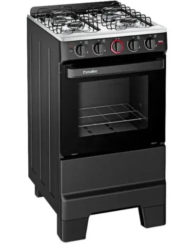 ? Fogão Esmaltec 4 Bocas Ideal Super 4121 Preto - Ótimo Estado ?