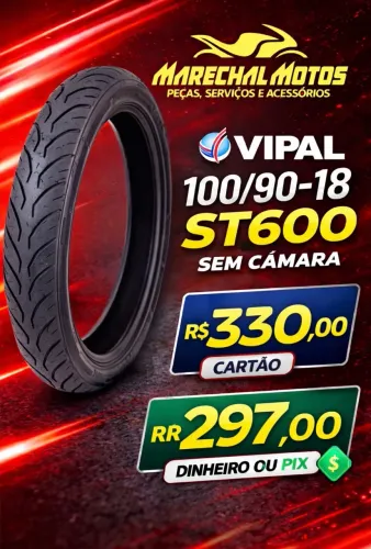 Pneu 100/90-18 Vipal promoção. 