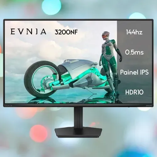 MONITOR GAMER 23,8" PHILIPS, 144HZ, EVNIA, WIDESCREEN (NOVO, COM GARANTIA, PRONTA ENTREGA)