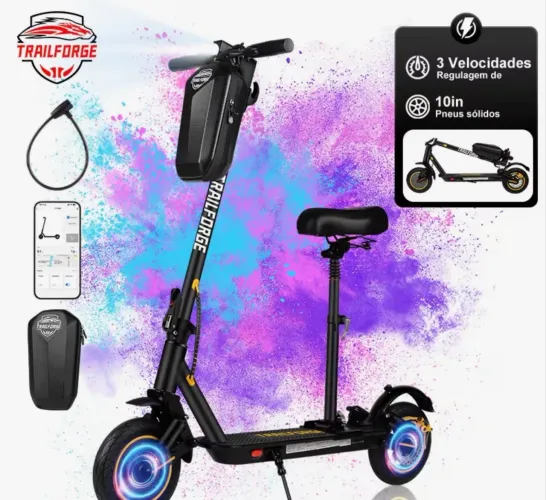 Scooter Elétrico  da Tuya  Modelo Trailforge 800w 40km autonomia 