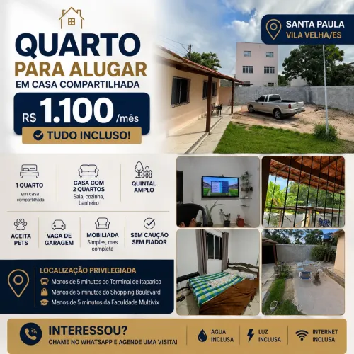 Alugo 1 quarto disponível na minha casa