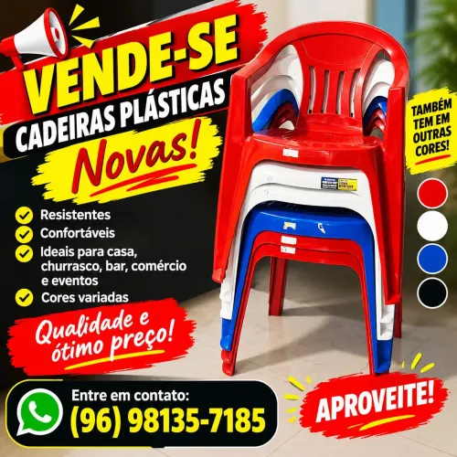 Cadeiras plastica