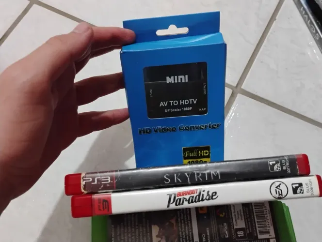 Jogos PS3 e Transmissor de AV para HDMI