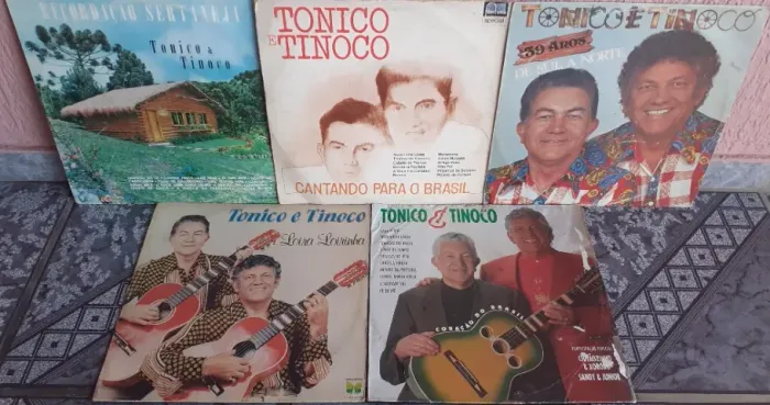 Lps - Tonico e Tinoco - lote com 05 discos de vinil - música sertaneja