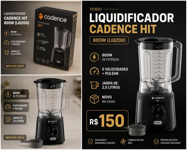 Liquidificador Cadence NOVO NA CAIXA