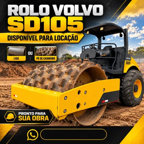 Rolo volvo Sd105 DISPONÍVEL PARA LOCAÇÃO