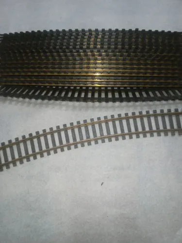 Lote 16 Trilhos Curvos Atlas Snap-Track HO 22" R - Círculo Completo Vintage Latão, usados