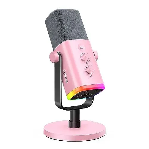Microfone Fifine AM8 Gamer Rosa