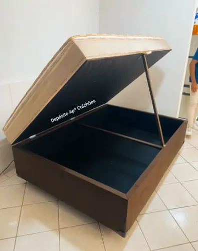 Cama casal baú e colchão 