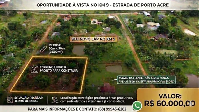 Chácara no km 9 de Porto Acre