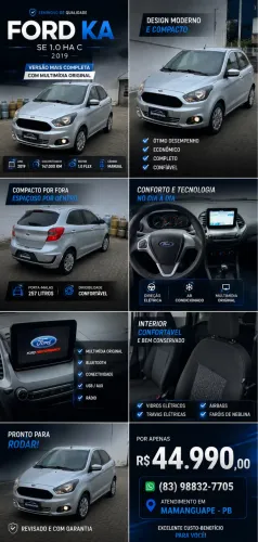 Ford KA 1.0 Se/se Plus Tivct Flex 5P 2019