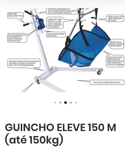 Vendo guincho de elevação para acamados