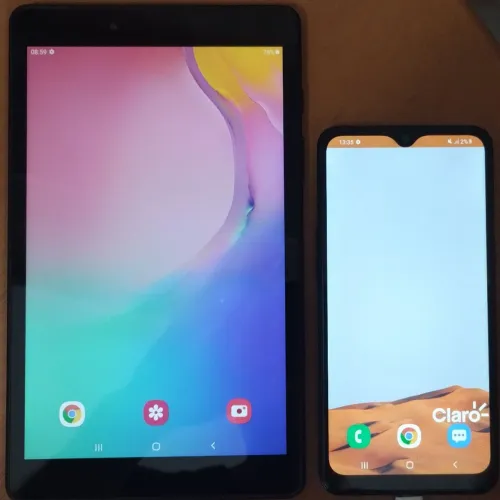 Tablet Galaxy Tab A e Celular Galaxy A10S - Samsung