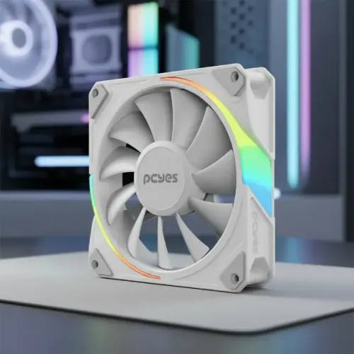 Ventilador ARGB de 120mm para gabinete Sangue Frio Pcyes White Ghost Pronta Entrega