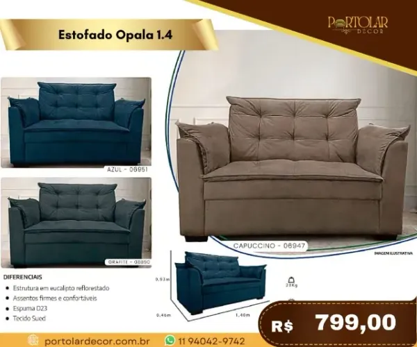 Estofado Opala 1.4 a pronta entrega