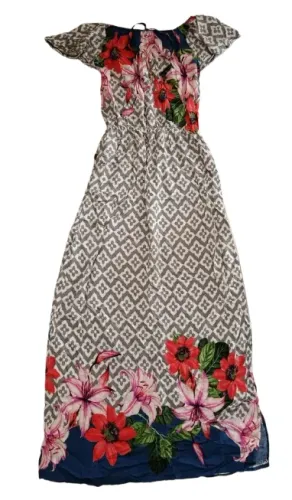 VESTIDO LONGO ESTAMPADO.
