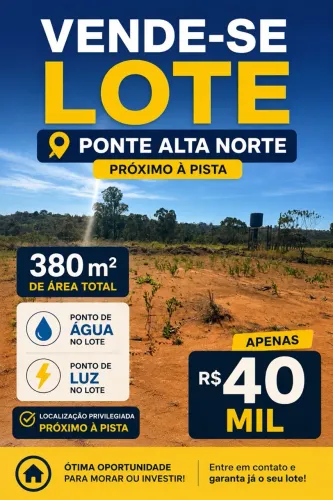 PRÓXIMO À PISTA - BREVE SERÁ ASFALTADO - PASSA ÔNIBUS