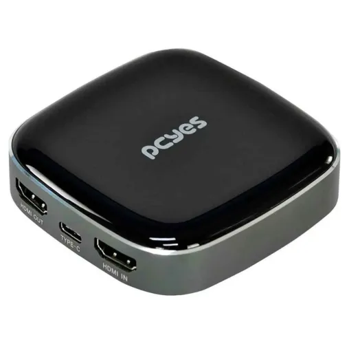 Placa de Captura Portátil Pcyes Lynx, USB-C, HDMI, Preto - UHD-02