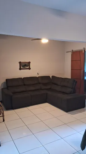 Sofá de Canto Retrátil e Reclinável 5 Lugares Suede Marrom