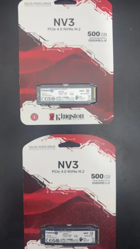 2 SSDs Nvme 500gb kingston NOVOS