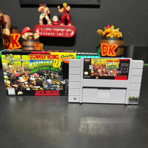 SNES Cartucho Donkey Kong Country 2 + Mini Caixa