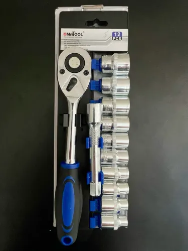 Kit de Ferramentas 12 Peças - Catraca Reversível 1/2