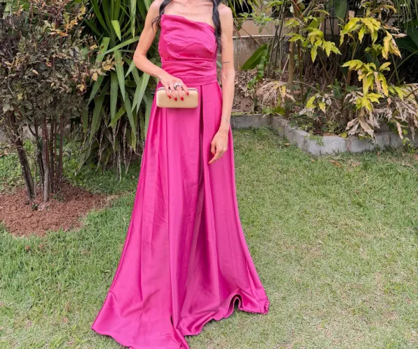 Vestido madrinha rosa