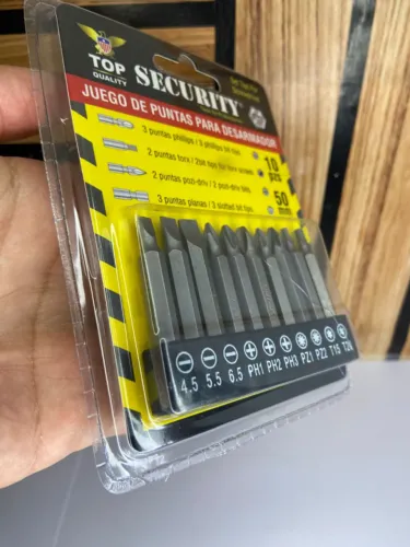 Jogo de bits 10 pçs 50mm - Security Top Quality