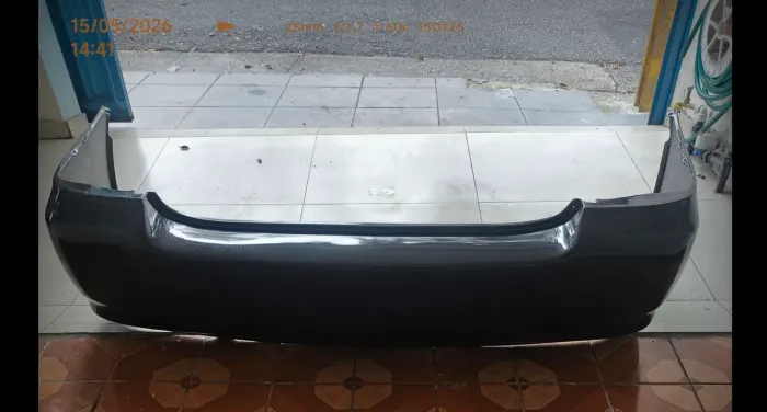 Parachoque traseiro Corolla 2003 a 2008 pintado na cor preto pérola 