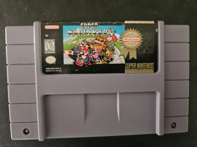 Super Mario kart - jogo do super Nintendo Original - SNES cartucho