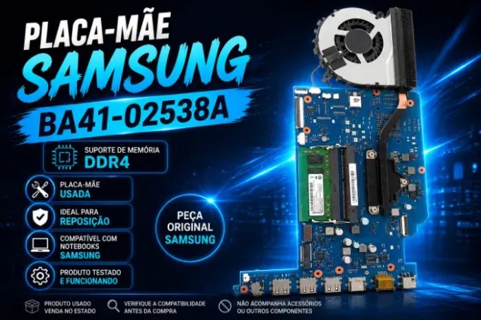 Placa-mãe usada para Notebook Samsung