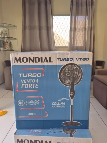 Ventilador MONDIAL turbo VT-30/ 30cm coluna ajustável