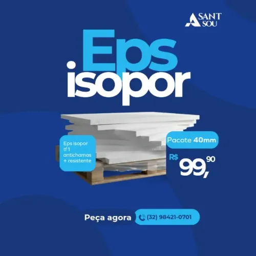 PROMOÇÃO | Pacote EPS isopor 30mm (4m²)