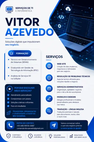 Serviços de TI, Criação de Sites, Suporte Técnico Tradução Inglês