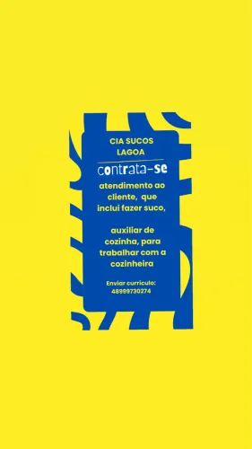 Vaga de Emprego CIA SUCOS LAGOA