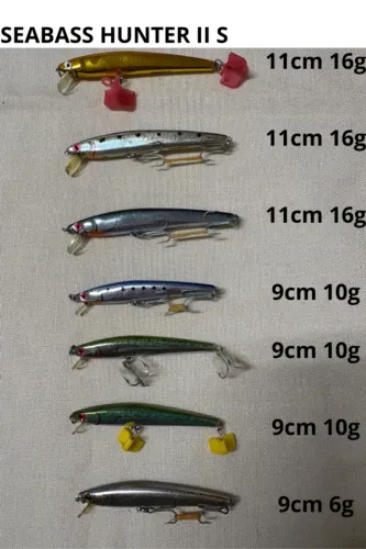 ISCAS ARTIFICIAIS SEABASS HUNTER II S ( KIT COM 7 UNIDADES)