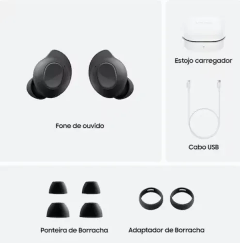 Samsung Galaxy Buds FE Grafite - Novo e Lacrado na Caixa