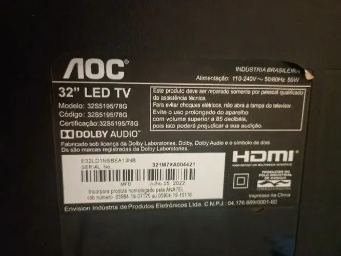 Tv 32 polegadas AOC