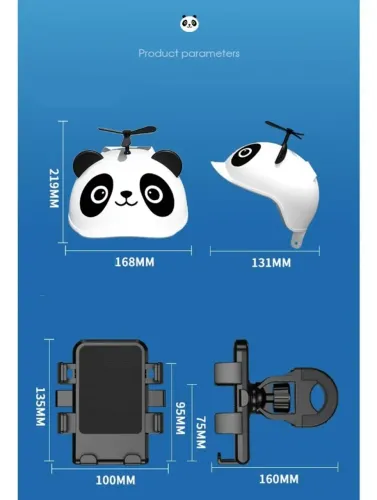 suporte celular moto bike estilo capacete panda proteção sol e chuvas or-sp65