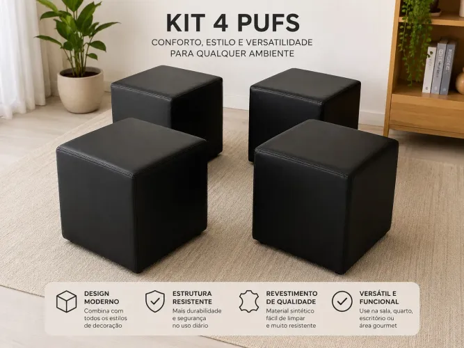 Puf Tok Stock 4 unidades alta qualidade