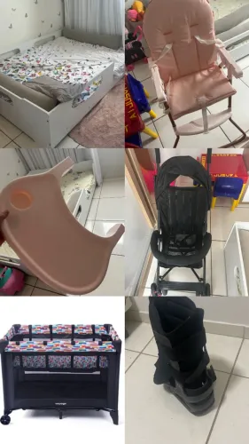 Cama montessoriana , carrinho de bebê , cadeira alimentação ,chiqueirinho , bota ortopedic